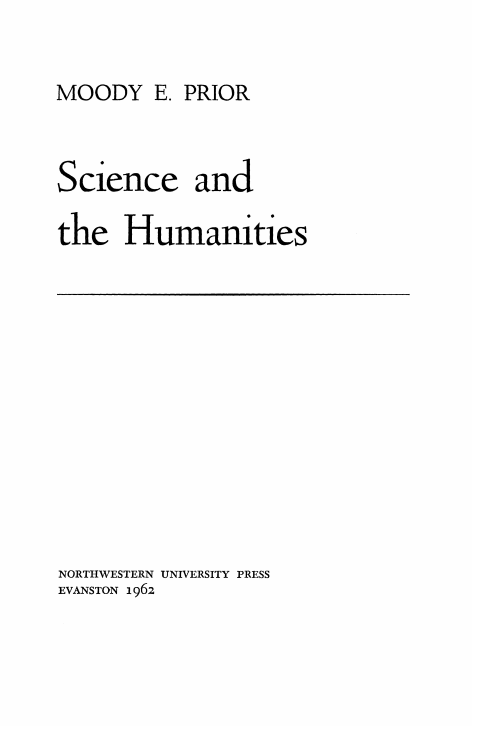 Cover of Science and the Humanities
