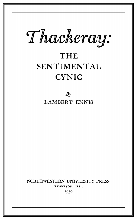 Cover of Thackeray